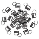 Swpeet 45Pcs Gun-Black 1 Inch Key Fob Hardware with Key Rings Sets, Perfect for Bag Wristlets with Fabric/Ribbon/Webbing/Embossed and Other Hand Craft - 25mm, Gun-black, 25