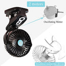 4400mAh Battery Operated Auto Oscillating Fan Clip On Fan 5-Inch Portable Fan, Cordless, Timer, Oscillating, 3-Speeds, Super Strong Airflow Standing USB Desk Fan Up To 18 Hours Running Time Ideal for Home Outdoor Camping Tent Travel