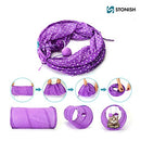 STONISH 29 Pcs Cat Toys Kitten Toys Assorted, Variety Catnip Toy Set Including 2 Way Tunnel, Feather And Teaser, Fish, Cotton And Feather Mice, Rugby Toy, Tumbler And Suction Cup Mouse Toy, Storage Bag