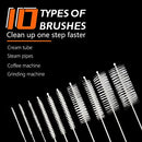 BOROLA Drinking Straw Cleaning Brush Kit, Nylon Bristles(10 Different Size, White)