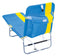 RIO beach Portable Folding Backpack Beach Lounge Chair with Backpack Straps and Storage Pouch, Yellow Stripe