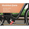 Phoenix Electric Bike, 26 Inch Ebike Mountain Road Electronic Bikes Electricbike Outdoor Adult Cycling Equipment, 6 Speed Powerful Brushless Motor Led Headlight Black