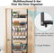 6-Tier Over the Door Pantry Organizer, Metal Adjustable Over the Door Organizer Spice Rack, Hanging Storage and Organization for Kitchen, Spice Rack