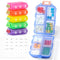 6 Pack Small Travel Pill Organizer for Purse, Pocket, Bag - 10 Compartments Pill Holder Box, Medicine Container Case - Portable Mini Pharmacy for Weekly/Daily Travel, Outdoor, Office - A Unique Gift