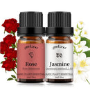 yethious Rose Essential Oil Jasmine Essential Oil Rose Essential Oils Set 2 Pack Organic Rose Oil Essential Oil Undiluted Aromatherapy Oils for Diffuser, Perfume, Soap, Candle Making 2 X 10ML