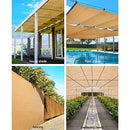 Instahut Shade Cloth 1.83 x 20m Sunshade Sail Shadecloth Sun Block Outdoor Marquee Canopy Shelter Cover for Beach Pool Car Patio Backyard Lawn Garden Carport Fence Greenhouse, Beige 50% UV Blockage