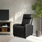 Mahmayi Recliner Chair Padded Seat Pu Leather for Living Room Single Sofa Recliner Modern Recliner Seat Club Chair Home Theater Seating (Black)