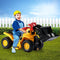 Kids Bulldozer 6V Electric Ride on Digger Car w/Toy Stones & Safety Helmet