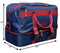 Acclaim Beadnell Deluxe Maxi Double Decker Four Bowls Bag Level Green Lawn Flat Short Mat Indoor & Outdoor Bowling Bag (Navy Blue/Burgundy)
