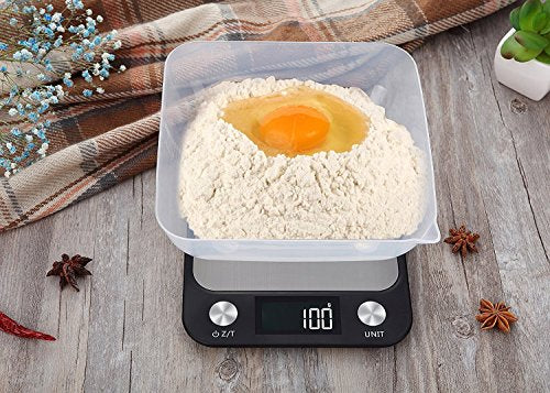 Digital Kitchen/Food Scale Grams and Ounces - Ultra Slim/Multifunction/Tare Function Kitchen Weight Scales for Cooking & Baking - 22lb/10kg Capacity,0.04oz/1g