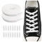 ZHENTOR Elastic No Tie Shoe Laces, Stretch Tieless Shoelaces for Adults and Kids Sneakers Shoe Strings, K05-white(2 Pairs), 2 pairs
