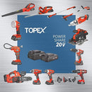 TOPEX 20V 5 IN1 Power Tool Combo Kit Cordless Drill Driver Sander Electric Saw w/ 2 Batteries & Tool Bag