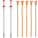 7 Pack Drain Augers, SENHAI 20 inch Hair Drain Clog Remover Drain Relief Auger Cleaning Tool (2 Stainless Steel and 5 Plastic)