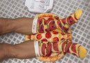 PIZZA SOCKS BOX Pepperoni 4 pairs Cotton Socks Made In Europe size XL Man Funny Gift!