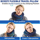 BCOZZY Chin Supporting Travel Pillow- Keeps The Head from Falling Forward - Comfortably Supports The Head, Neck and Chin in Any Sitting Position. Adult Size, Navy