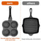 4 Hole Frying Pan Pancake Maker with Handle Pancake Pan Non Stick Omelet Pan Breakfast Eggs Kitchen Utensils Hamburger Eye Pan Gas Stove Electric