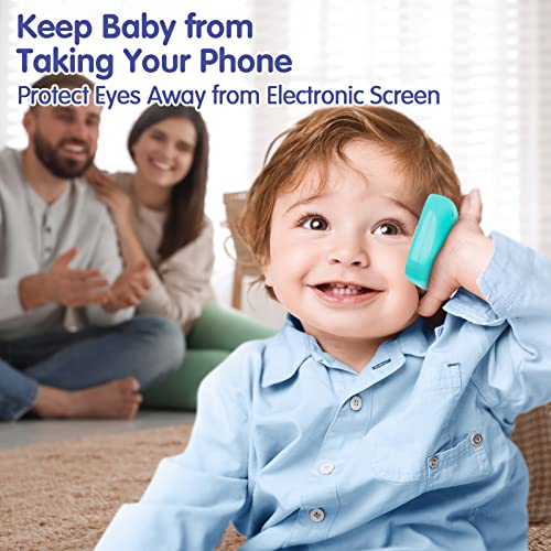 Baby Toys 6-12 Months Baby Toys for 1 Year Old Boy Gifts, 15 Functions Baby Kids Toys Phone with Music & Lights, 1 Year Old Toys for 1 + Year Old Boy Girl, 1 Year Old Boy Toddler Toys Baby Boy Toys 12-18 Months - Blue Cyan