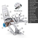 Bike Multitool with CO2 Inflator & Tire Levers - Portable Bicycle Multi Tool Repair Kit - Cycling Multitool for Road and Mountain Bikes,No CO2 Cartridges Included