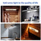 ZISUYU Under Cabinet Closet Light 2200mAH 59 LED Dimmable Rechargeable Battery Motion Sensor Light Indoor Magnetic USB Wall Lighting Fixtures(White,30CM)