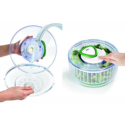 Zyliss Easy Spin Salad Spinner, Green, Large