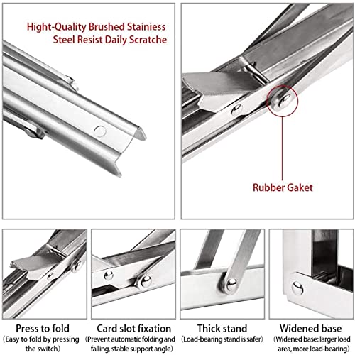 DAWNTREES Folding Shelf Brackets,24 Inch Heavy Duty, 2 Pcs Shelf Brackets, 304 Stainless Steel L Type Shelves, Floating Shelf Bracket, Metal Shelf Brackets On Wall。