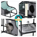 Petscene Multi-Tier Cat Scratching Post Tower Furniture Cat Tree House Scratcher Condo