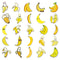 Banana Stickers,50 Pcs Fruit Banana Graffiti Vinyl Waterproof Decals for Water Bottles Computer Bicycle Skateboard Luggage Phone Pad Laptop Kids Teens Adults Stickers Pack