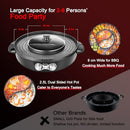 Food Party Hot Pot and Grill Electric Smokeless Grill 220V 2200W with Separable Cooking Plate Hotpot Korean BBQ Indoor Barbecue & Grill Shabu Shabu Pot