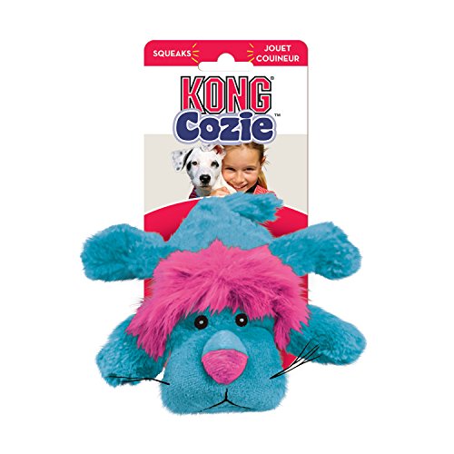 KONG - Cozie King Lion - Indoor Cuddle Squeaky Plush Dog Toy - Small