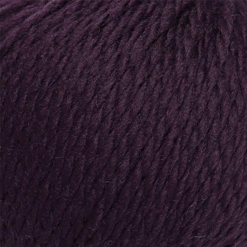 100% Highland Wool Yarn - Sourced Directly from Peru - Heavenly Soft and Perfect for Knitting and Crocheting (Worsted, Plum)