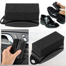 Car Polish Applicator, Tire Dressing Applicator Brush with Handle & Case, Reusable Car Waxing Sponge with Microfiber Towels Auto Tyre Cleaning Pad