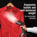 CHI Handheld Garment Steamer for Clothes 2 Continuous Steam Modes, Full-Size 300 ml Capacity Water Tank, Ergonomic Handle, 1600 Watts, 10ââ‚¬â„¢ Cord, Red (11590)