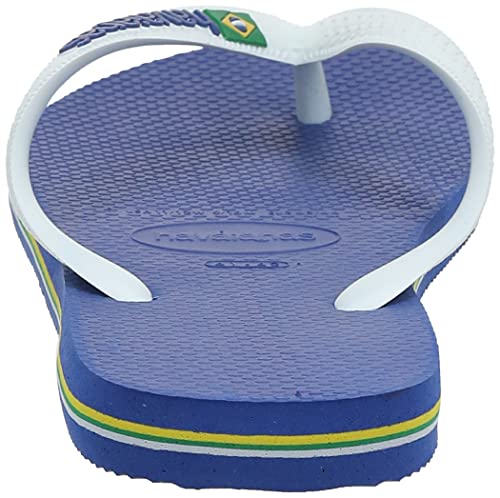 havaianas Women's Brazil Logo Flip Flop Sandal, Marine Blue, 8 Women/6 Men