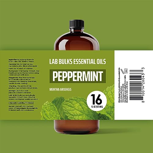 Lab Bulks Essential Oil Bulk Essential Oil, Peppermint, 32 Fluid Ounce