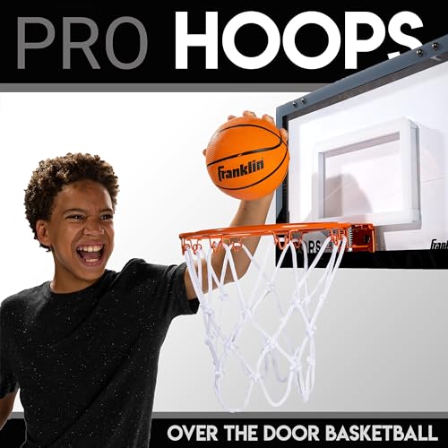Franklin Sports 54132X Over The Door Mini Basketball Hoop - Slam Dunk Approved - Shatter Resistant - Accessories Included