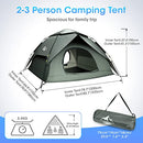 Camping Tent, Family Dome Tent, Automatic Instant Portable Tent for Backpacking Hiking 4 to 5 Person