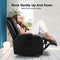 Electric Recliner Massage Chair PU Leather Rocking Armchair Sofa Heated Seat 360 Swivel Black