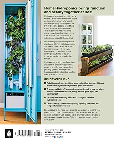 Home Hydroponics: Small-space DIY growing systems for the kitchen, dining room, living room, bedroom, and bath