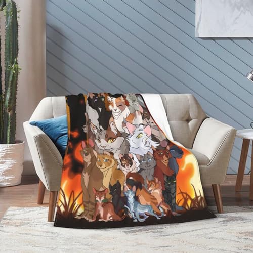 Warriors-Cats Blanket for Women Girls Goys Pet Kids Soft Warm Cozy Throw Blanket Sofa Bed Fleece Travel Blanket Gifts 50"x40"