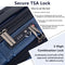Carry On 55x35x23cm Cabin Luggage 20 Inch with Front Compartment for 15.6" Laptop, Lightweight ABS+PC Hardshell Suitcase with Dual Control TSA Lock, with YKK Zipper, 4 Spinner Silent Wheels, Dark Blue