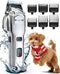 oneisall Dog Clippers for Grooming for Thick Heavy Coats/Low Noise Rechargeable Waterproof Cordless Pet Shaver with Stainless Steel Blade for Dogs and Animals