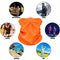 3 Cool Face Covering Seamless Summer Neck Gaiters for Men Balaclava Sun Protection for Outdoor (Fluorescent Orange)