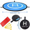 MMOBIEL Universal Drone Landing Pad Waterproof Helipad 75 cm / 30 inch Double Sided Orange / Blue for RC Drones Helicopter DJI Mavic Mini 2 / Zoom / Air Fly 2 / Phantom / FPV / Inspire Incl. Reflective Tape and Pins