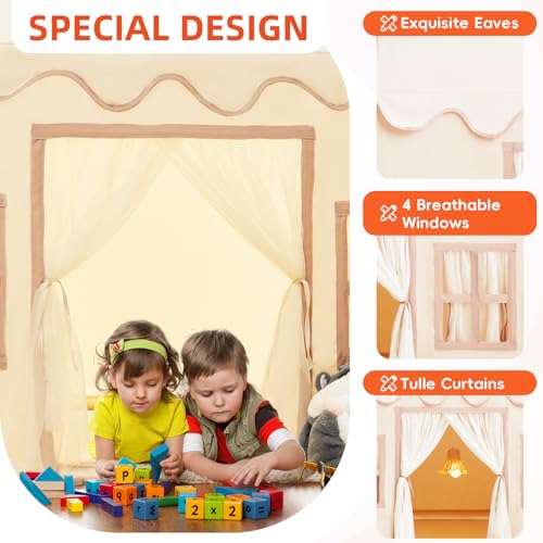 RONG FA Playhouse Play Tent for Kids-Portable Children Indoor Outdoor (Playhouse),(PH-B-A)