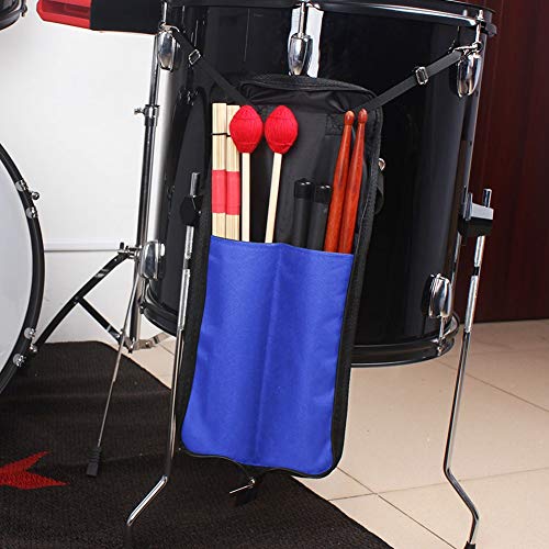 Drum Accessories, Drumstick Case Drum Stick Bag, Drum Stick Case, for Storage Hanging Bag Drumstick Portable for Mallets(Blue)