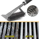 Grill Brush and Scraper, Best BBQ Cleaner, Stainless Steel Wire Bristles Brush Double Scrapers and Stiff 18 Inch Handle, Best Barbecue Cleaning Brush for All Grill Types, Ideal Barbecue Accessorie