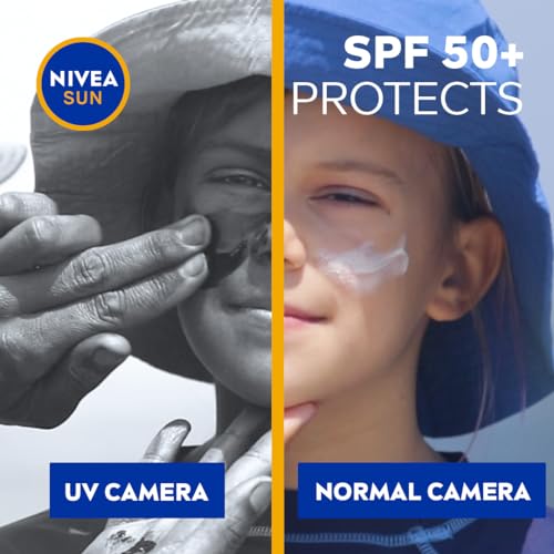 NIVEA SUN Protect and Moisture Sunscreen SPF50+ (1L Value Size), Moisturising Sunscreen Lotion with Vitamin E and Panthenol, 4 Hour Water Resistant with UVA and UVB Protection, Made in Australia