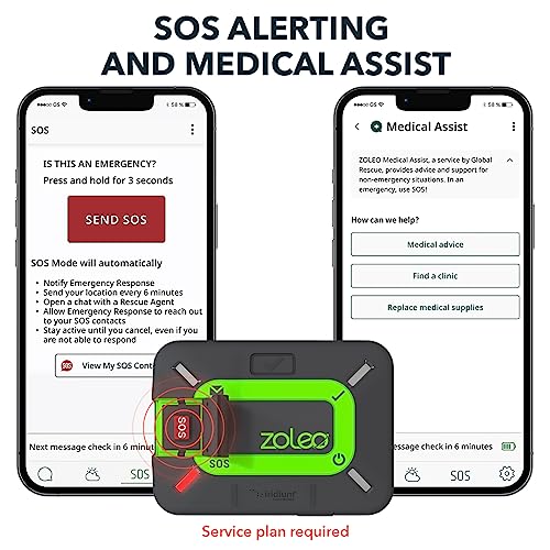 ZOLEO Two-way Satellite Communicator – Global SMS Text Messaging & Email, Emergency SOS Alerting, Check-in & GPS Location – Android iOS Smartphone Accessory