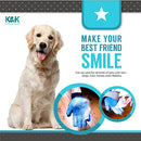 [Premium]K&K Pet Grooming Glove Gift Set. Easy, Mess Free Deshedding for Cat/Dog/Horse. One Pair Gentle BPA free Mitt+FREE Bath Brush for all Pet Hair Removal Needs-For a Clean Home & Happy Fur Babies