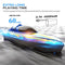 Akargol RC Boat with LED Light for Kids and Adults - Remote Control Boat for Pools and Lakes 2.4 GHZ RC Boats with 2 Rechargeable Battery